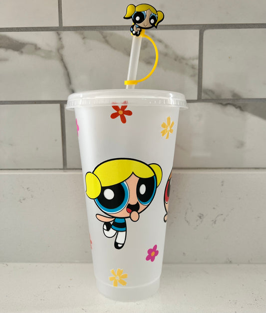 Power Puff Girls 24oz Plastic Cup (Straw topper not included)