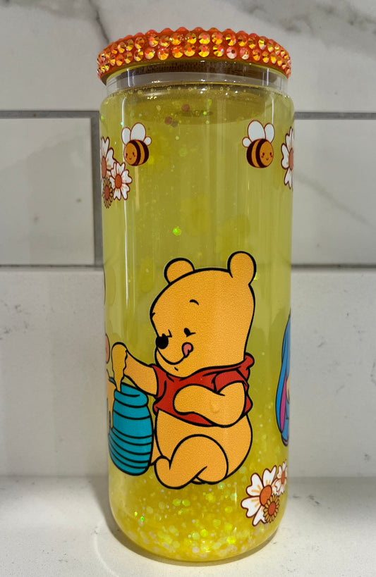 Winnie The Pooh 16oz Snowglobe Drinkware (Custom Lid not included)